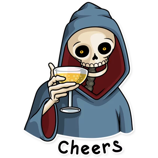 🥂 Стикер «Friendly Death» для Telegram