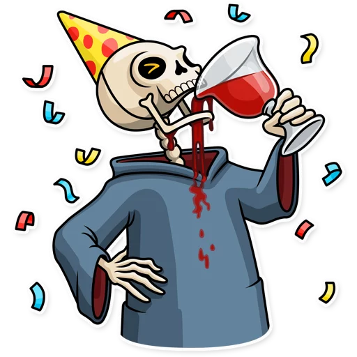 🍷 Стикер «Friendly Death» для Telegram