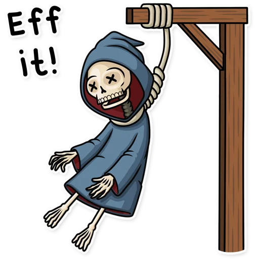 ☠ Стикер «Friendly Death» для Telegram