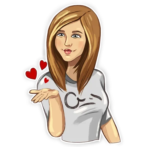 💋 Стикер «Друзья» для Telegram