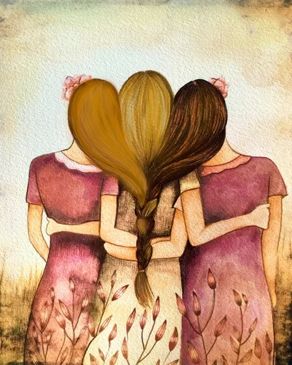 👭 Стикер «Friends Are Always Together» для Telegram