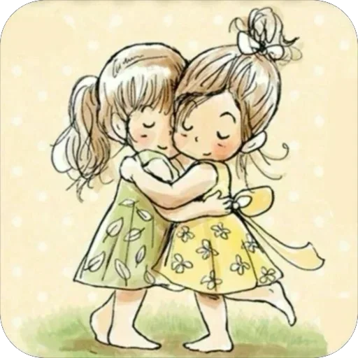 🤗 Стикер «Friends Are Always Together» для Telegram