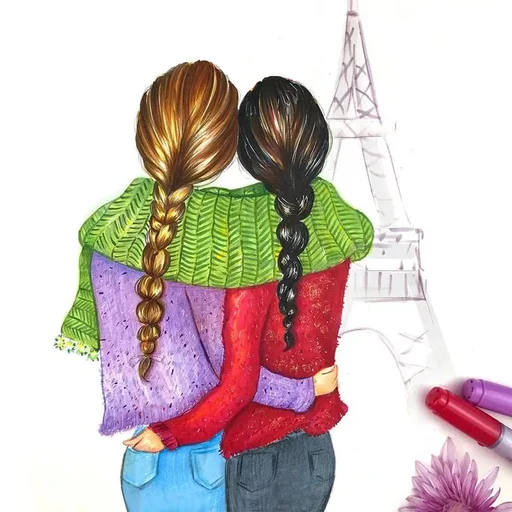 👫 Стикер «Friends Are Always Together» для Telegram