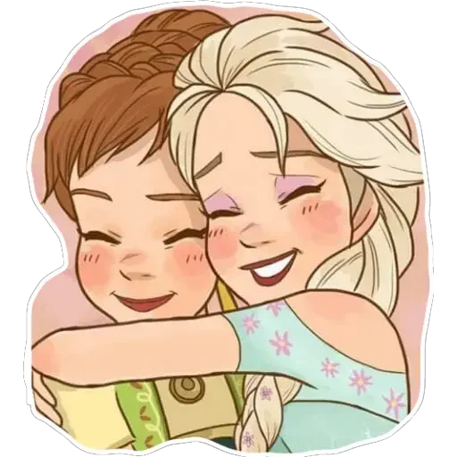 🤗 Стикер «Friends Are Always Together» для Telegram