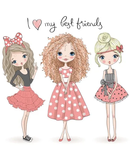 👭 Стикер «Friends Are Always Together» для Telegram