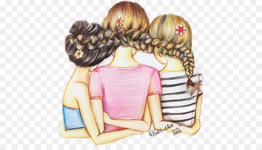 👭 Стикер «Friends Are Always Together» для Telegram