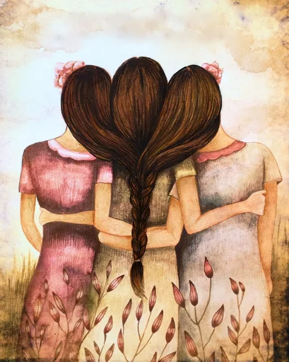 👭 Стикер «Friends Are Always Together» для Telegram