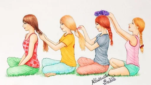 👭 Стикер «Friends Are Always Together» для Telegram