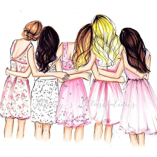 👭 Стикер «Friends Are Always Together» для Telegram