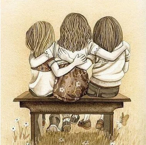 👭 Стикер «Friends Are Always Together» для Telegram