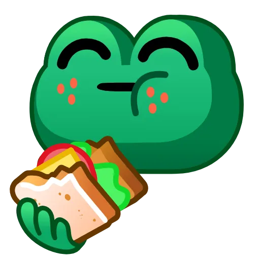 🥪 Стикер «Frog Emoji Pack» для Telegram