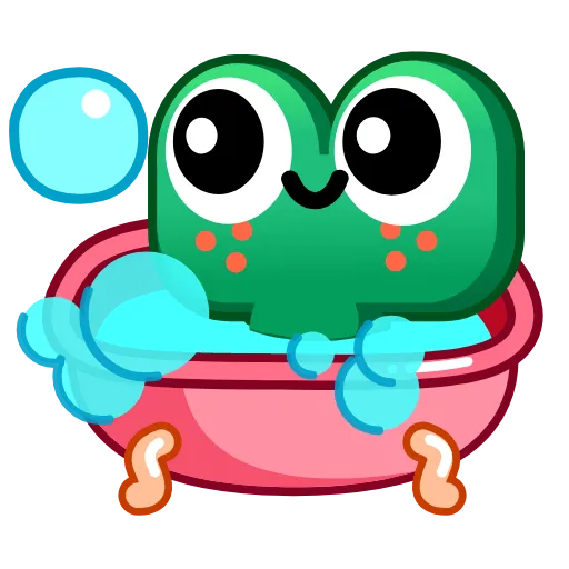 🛀 Стикер «Frog Emoji Pack» для Telegram