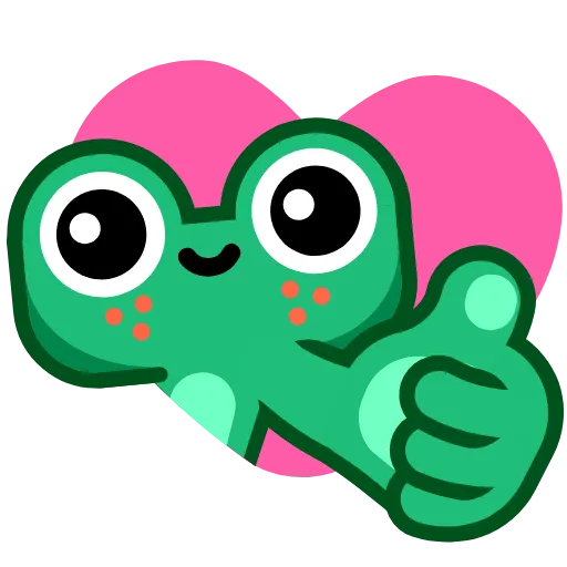 👍 Стикер «Froggo In Love» для Telegram