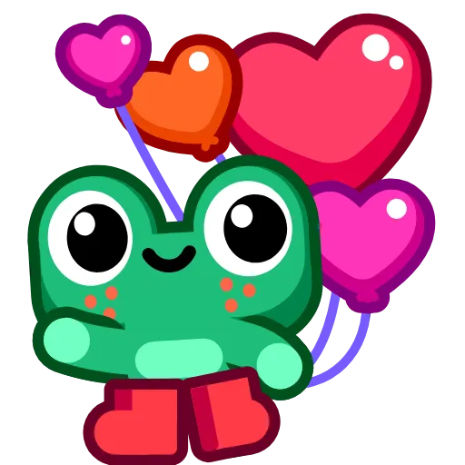 👋 Стикер «Froggo In Love» для Telegram