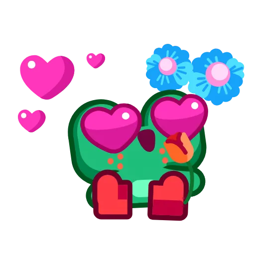 😍 Стикер «Froggo In Love» для Telegram