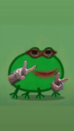 🥳 Стикер «Frog Green» для Telegram