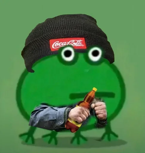 😜 Стикер «Frog Green» для Telegram