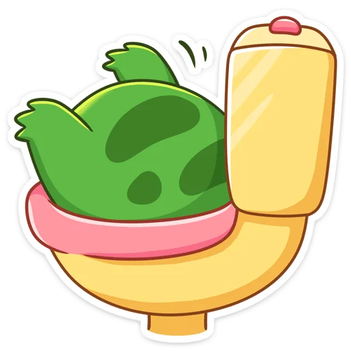 🚽 Стикер «Жабочки Гриня и Груша» для Telegram