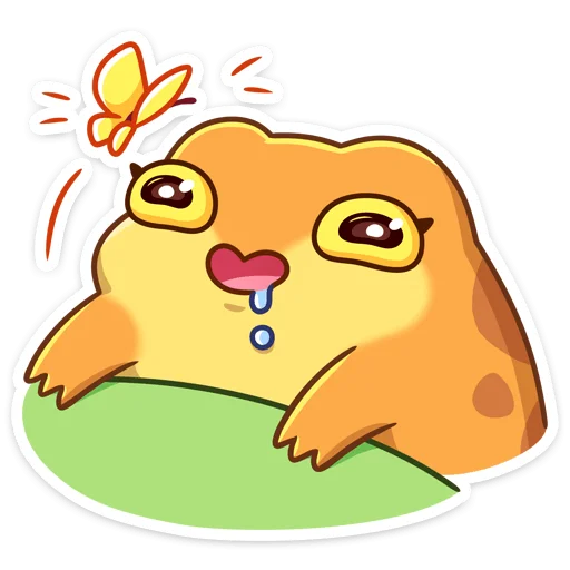 🤤 Стикер «Жабочки Гриня и Груша» для Telegram
