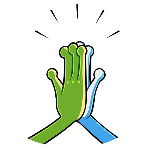 🤝 Стикер «Лягуш и Квакуша Без Текста» для Telegram