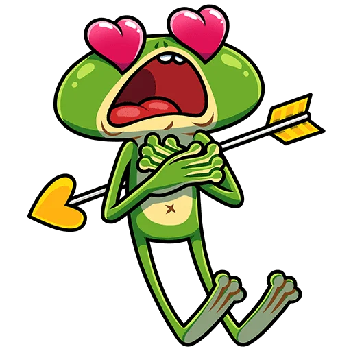 💘 Стикер «Лягуш и Квакуша Без Текста» для Telegram