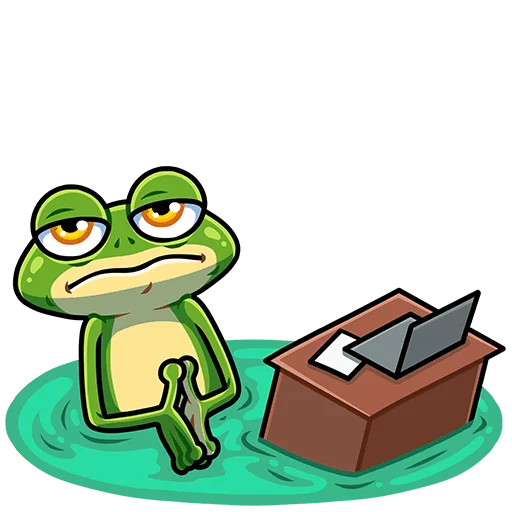 Стикерпак Лягуш и Квакуша Без Текста для Telegram