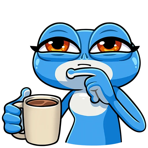 ☕️ Стикер «Лягуш и Квакуша Без Текста» для Telegram