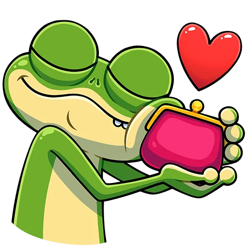 🥰 Стикер «Лягуш и Квакуша Без Текста» для Telegram