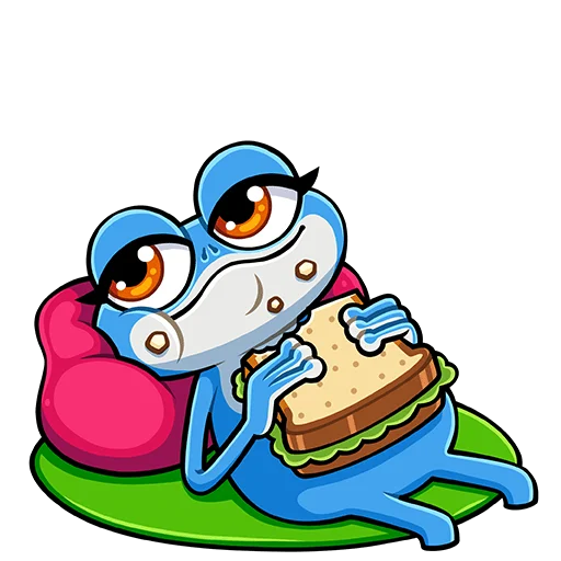 🥪 Стикер «Лягуш и Квакуша Без Текста» для Telegram