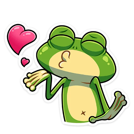 😘 Стикер «Лягуш и Квакуша» для Telegram