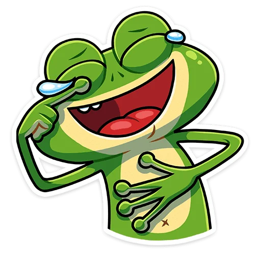 😂 Стикер «Лягуш и Квакуша» для Telegram