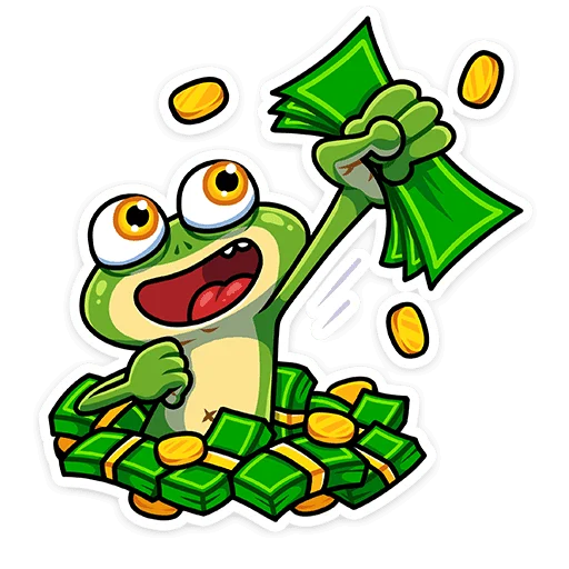 🤑 Стикер «Лягуш и Квакуша» для Telegram