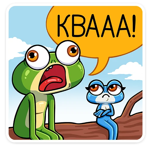 🤪 Стикер «Лягуш и Квакуша» для Telegram