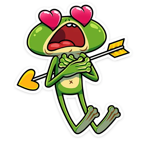 💘 Стикер «Лягуш и Квакуша» для Telegram
