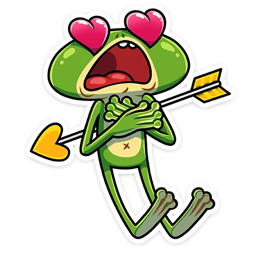 💘 Стикер «Лягуш и Квакуша» для Telegram