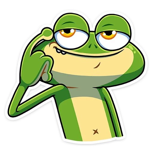 🤔 Стикер «Лягуш и Квакуша» для Telegram