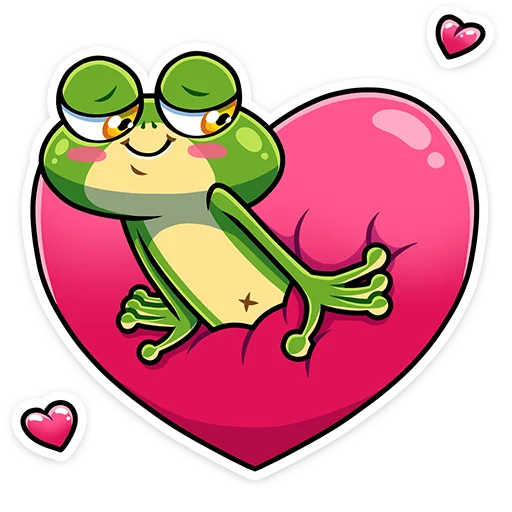 ❤️ Стикер «Лягуш и Квакуша» для Telegram