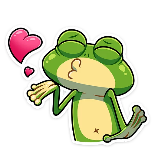 😘 Стикер «Лягуш и Квакуша» для Telegram