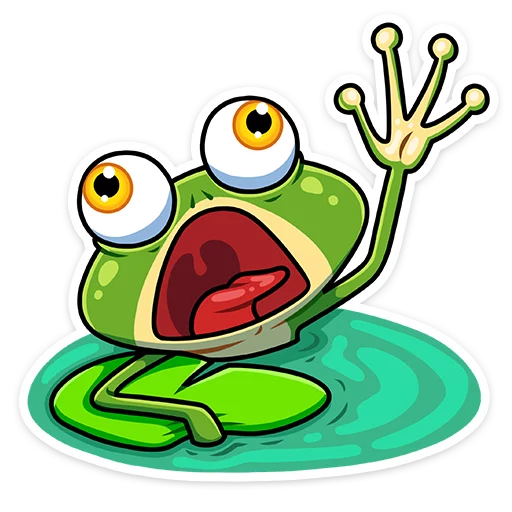 😵 Стикер «Лягуш и Квакуша» для Telegram