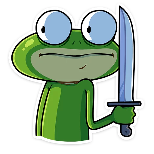 🔪 Стикер «Лягуш и Квакуша» для Telegram