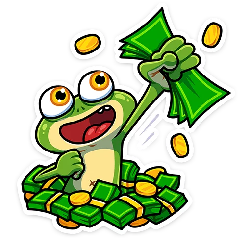 🤑 Стикер «Лягуш и Квакуша» для Telegram