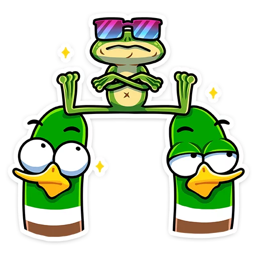 😎 Стикер «Лягуш и Квакуша» для Telegram