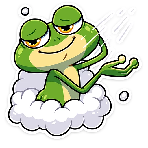 🛁 Стикер «Лягуш и Квакуша» для Telegram