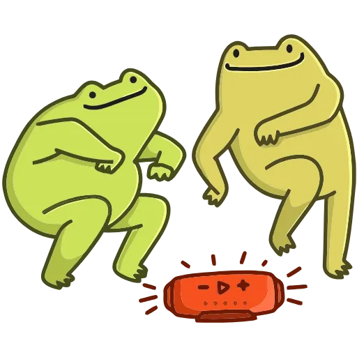 🕺 Эмодзи «Лягушачий микс» для Telegram