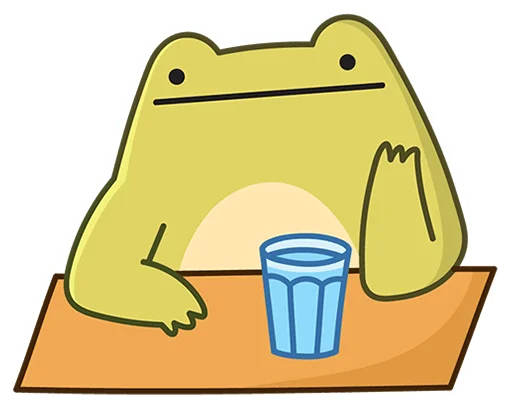 🥛 Стикер «Лягушачий микс без надписей» для Telegram