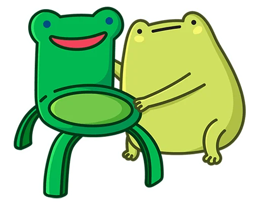 🐸 Стикер «Лягушачий микс без надписей» для Telegram