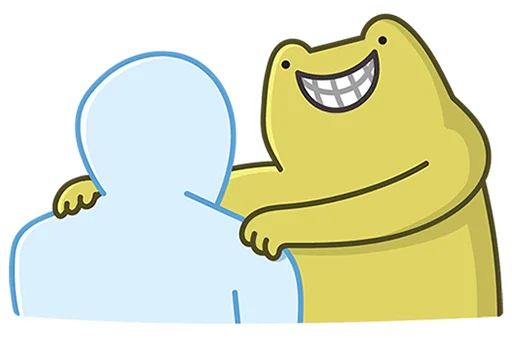 😁 Стикер «Лягушачий микс без надписей» для Telegram