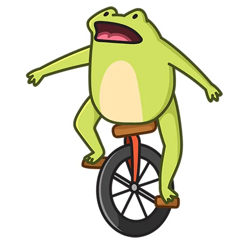 🏃‍♂ Стикер «Лягушачий микс без надписей» для Telegram