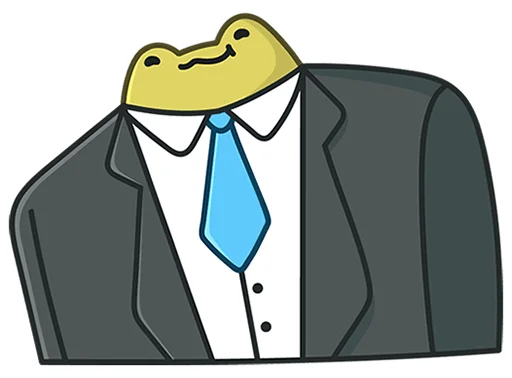 🤵‍♂ Стикер «Лягушачий микс без надписей» для Telegram