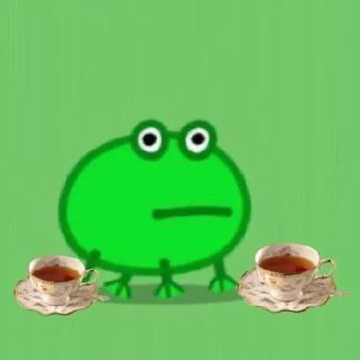 ☕ Стикер «смяшные легушьки» для Telegram